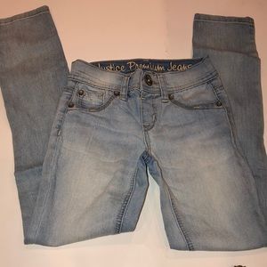Justice simply low premium Jean jegging. Size 10S. Light‎ wash denim K#8
